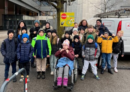 Meet&Bike – Besuch der Partnerschule (VS Pernau) im Wallerergym