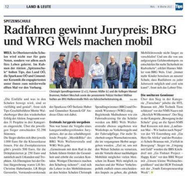Radfahren gewinnt Jurypreis – Spitzenschule