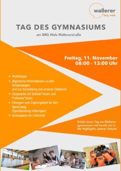 Tag der offenen Tür am Tag des Gymnasiums am 11.11.2022